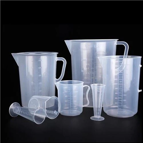 Cești de măsurat din plastic PP transparent de 1 litru, cu două fețe